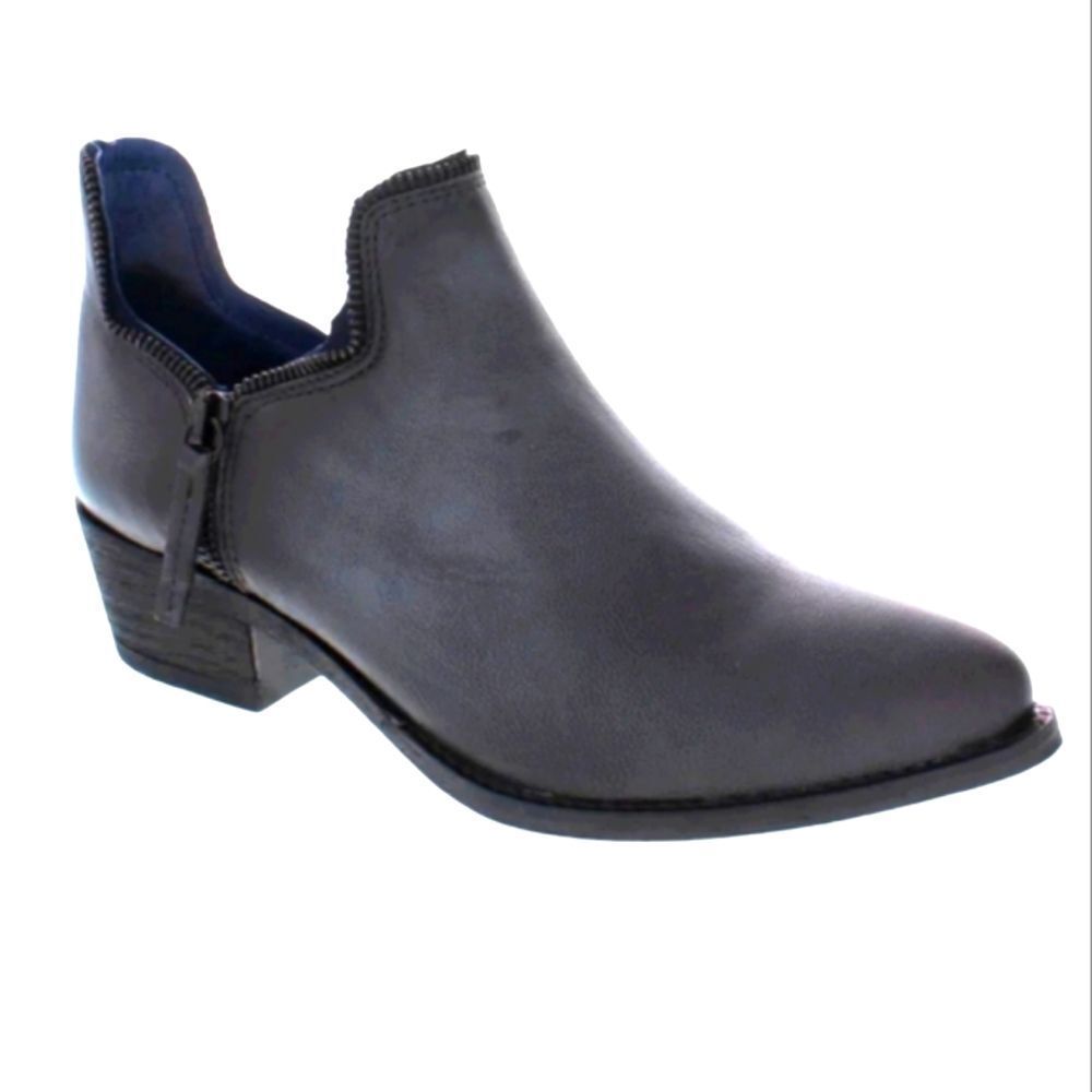 Anthropologie Unity in Diversity Boots Leather Ankle Black Metallic MOTO 37‎ 6.5
